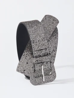 PARFOIS Spangen>ner Glitzerg&uuml;rtel Silber