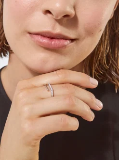 PARFOIS Lange Ohrringe|Trend Collection>ner Ring Mit Zirkoniasteinen Silber