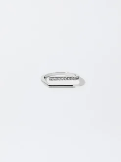 PARFOIS Lange Ohrringe|Trend Collection>ner Ring Mit Zirkoniasteinen Silber