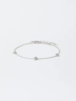 PARFOIS Lange Ohrringe>nes Armband Mit Charms Silber