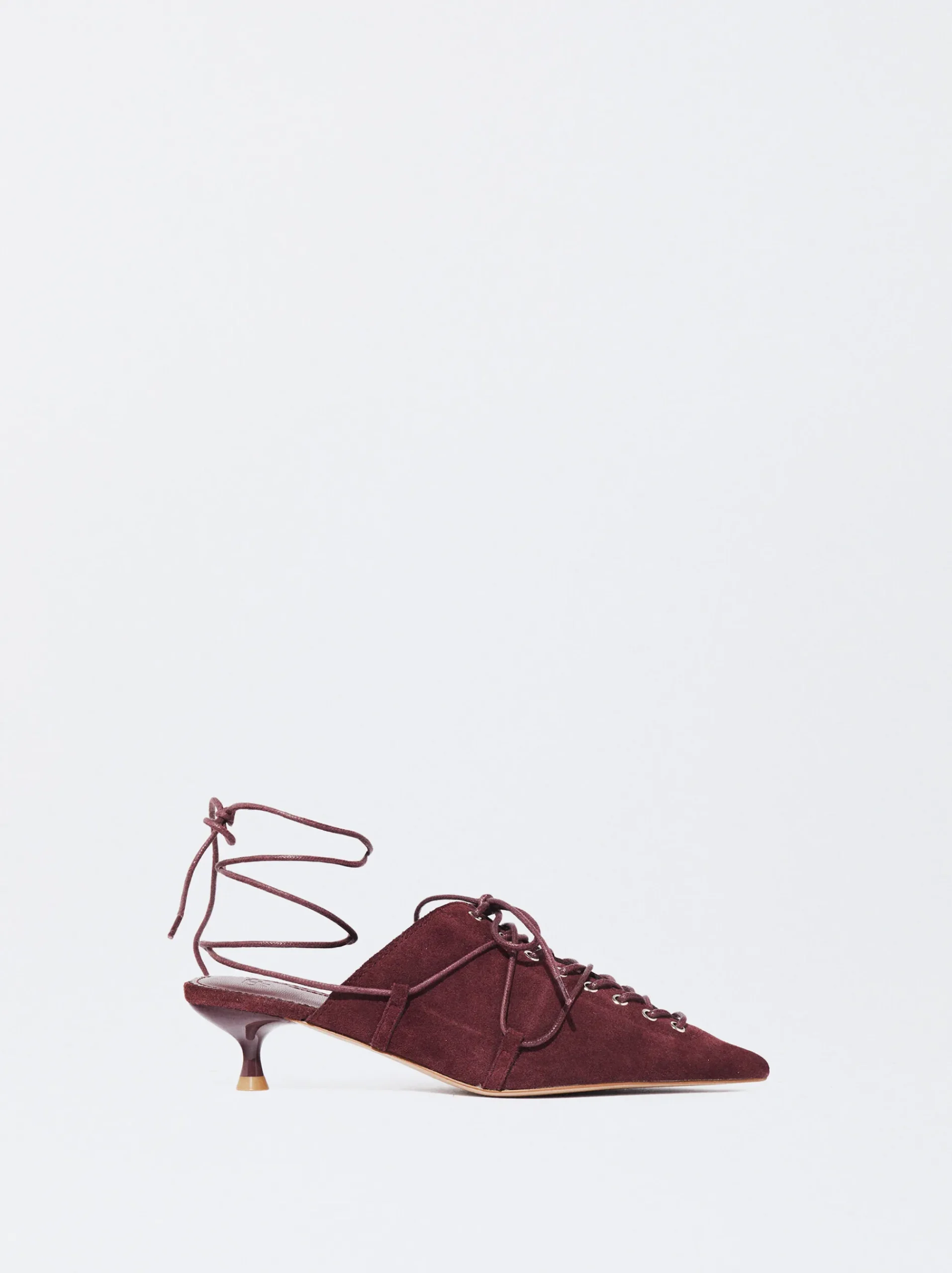 PARFOIS Raffinierter Modeschmuck|Lange Ohrringe>Slingback-Schuhe Aus Leder Mit Schnürung Bordeaux