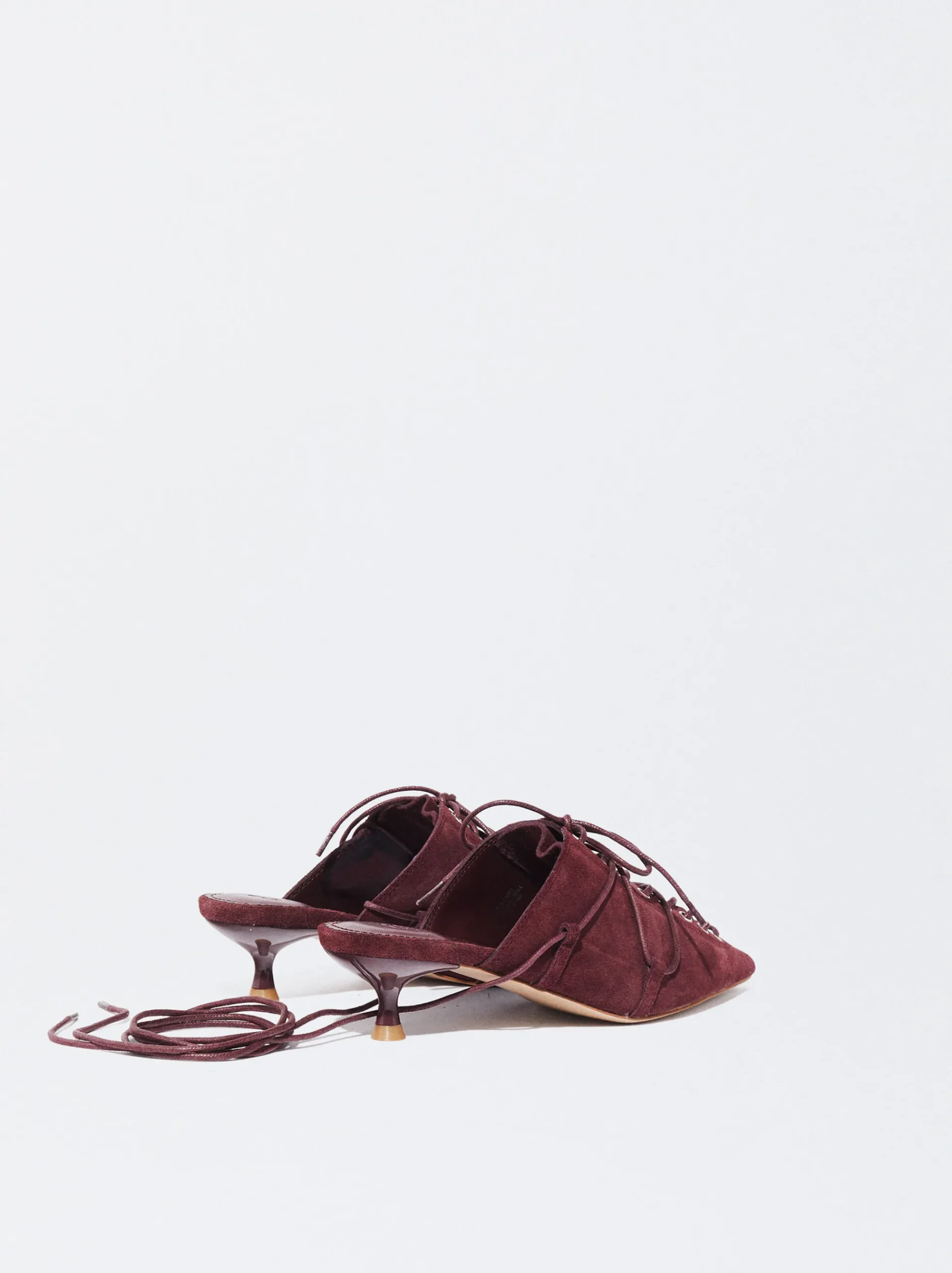 PARFOIS Raffinierter Modeschmuck|Lange Ohrringe>Slingback-Schuhe Aus Leder Mit Schnürung Bordeaux