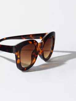 PARFOIS Kunststoff Sonnenbrille|Cat-Eye Sonnenbrille>Sonnenbrille In Schildpattoptik Braun
