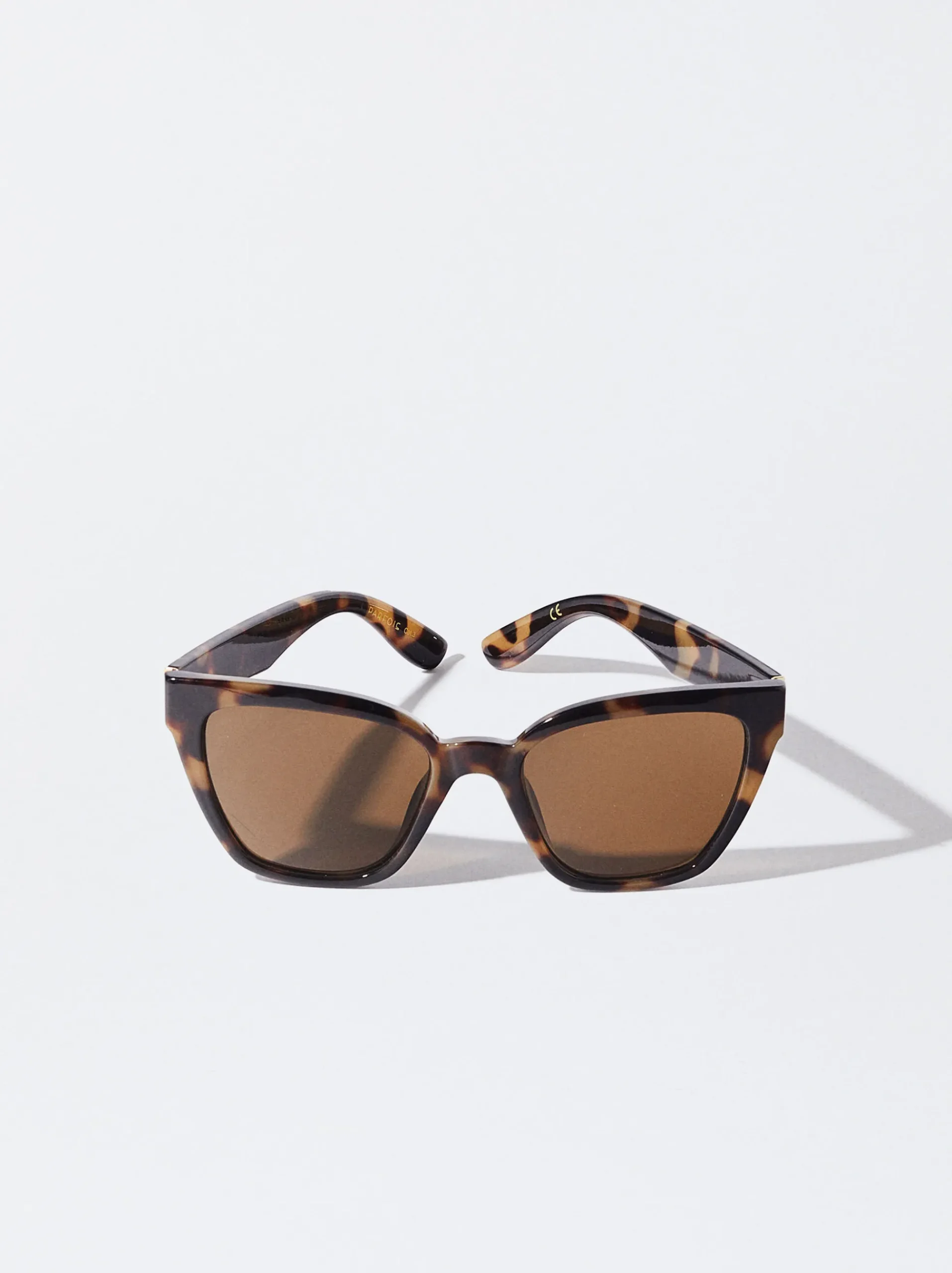 PARFOIS Kunststoff Sonnenbrille|Runde Sonnenbrille>Sonnenbrille In Schildpattoptik Braun