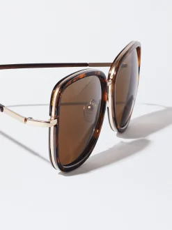 PARFOIS Schreibwaren NEW>Sonnenbrille Mit Metallgestell Braun