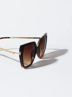 PARFOIS Schreibwaren NEW>Sonnenbrille Mit Metallgestell Braun