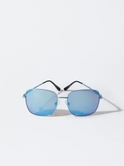 PARFOIS Schreibwaren NEW|Etuis und Kulturbeutel>Sonnenbrille Mit Metallgestell Blau