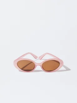 PARFOIS Kunststoff Sonnenbrille|Runde Sonnenbrille>Sonnenbrille Mit Ovalem Rahmen Rosa