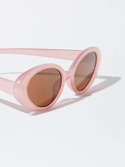 PARFOIS Kunststoff Sonnenbrille|Runde Sonnenbrille>Sonnenbrille Mit Ovalem Rahmen Rosa