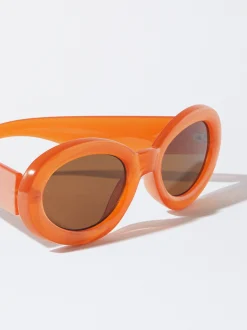 PARFOIS Kunststoff Sonnenbrille|Quadratische Sonnenbrille>Sonnenbrille Mit Ovalem Rahmen Orange