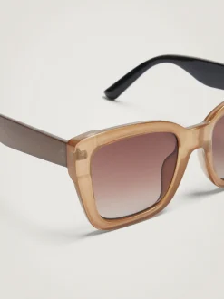 PARFOIS Kunststoff Sonnenbrille|Cat-Eye Sonnenbrille>Sonnenbrille Mit Viereckigem Gestell Braun