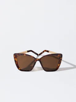PARFOIS Kunststoff Sonnenbrille|Runde Sonnenbrille>Sonnenbrille Mit Viereckigem Gestell Gr&uuml;n