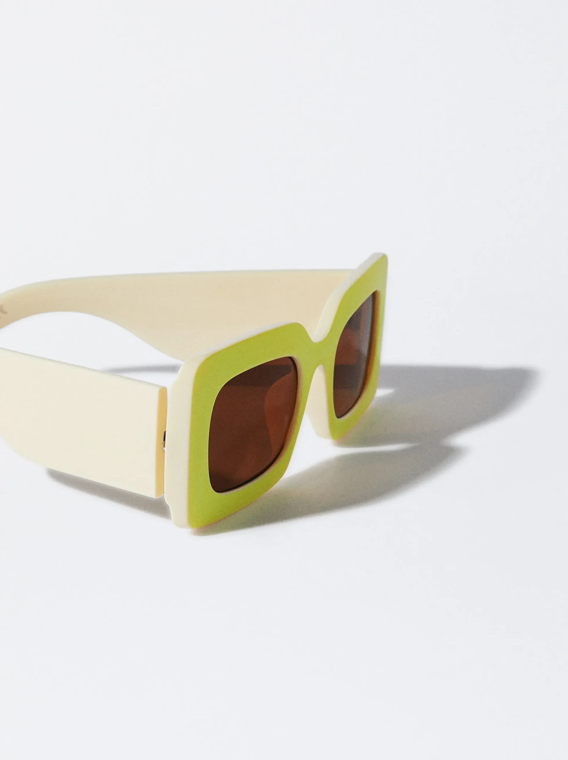 PARFOIS Kunststoff Sonnenbrille|Quadratische Sonnenbrille>Sonnenbrille Mit Viereckigem Gestell Gelb
