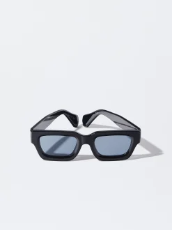 PARFOIS Kunststoff Sonnenbrille|Sechseckige Sonnenbrille>Sonnenbrille Mit Viereckigem Gestell Schwarz