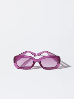 PARFOIS Klammer|Basics>Sonnenbrille Mit Viereckigem Gestell Rosa