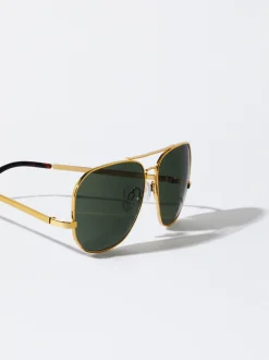PARFOIS Printed>Sonnenbrille Mit Viereckigem Gestell Golden