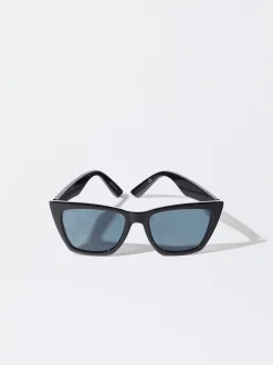 PARFOIS Kunststoff Sonnenbrille>Sonnenbrille Mit Viereckigem Gestell Schwarz
