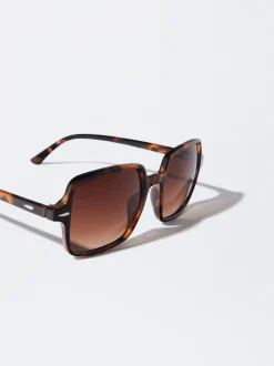 PARFOIS Kunststoff Sonnenbrille>Sonnenbrille Mit Viereckigem Gestell Braun