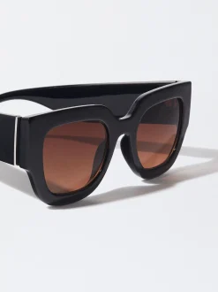 PARFOIS Klammer|Basics>Sonnenbrille Mit Viereckigem Gestell Schwarz