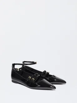 PARFOIS Raffinierter Modeschmuck|Kurze Halsketten>Spitzer Ballerina Aus Lackleder Schwarz