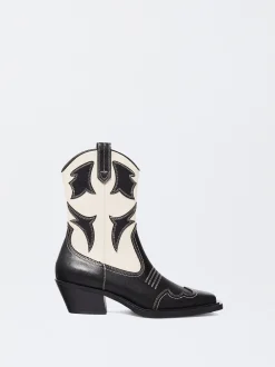 PARFOIS Lange Ohrringe|Trend Collection>Stiefeletten Im Cowboylook Mit Fantasiemotiven Schwarz