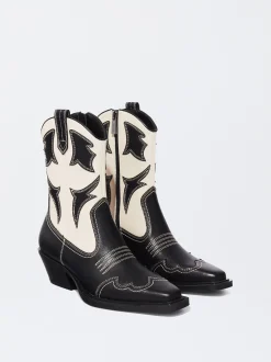 PARFOIS Lange Ohrringe|Trend Collection>Stiefeletten Im Cowboylook Mit Fantasiemotiven Schwarz