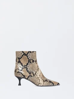 PARFOIS Lange Ohrringe|Trend Collection>Stiefeletten Mit Kitten-Heel-Absatz Und Animal-Print Beige