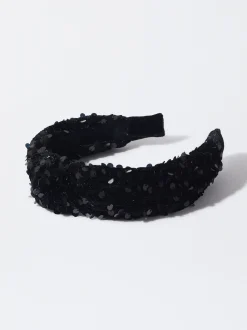 PARFOIS Schreibwaren NEW>Stirnband Mit Pailletten Schwarz