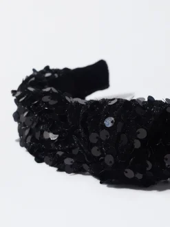 PARFOIS Schreibwaren NEW>Stirnband Mit Pailletten Schwarz