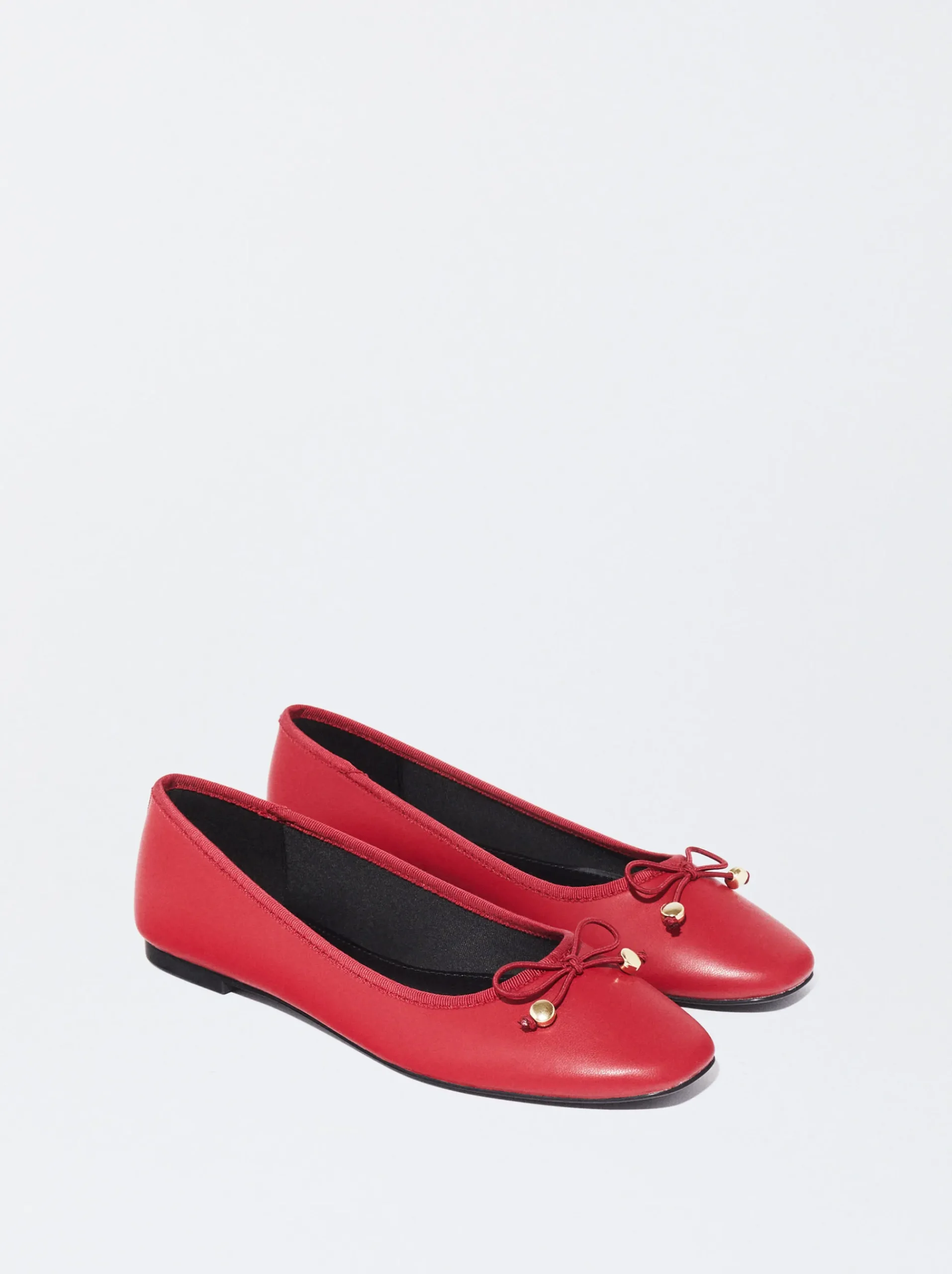 PARFOIS Raffinierter Modeschmuck|Ringe>Strick-Ballerinas Mit Zierschleife Rot