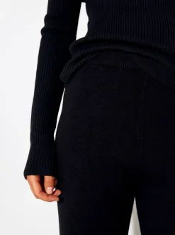PARFOIS Lange Halsketten>Strickhose Mit Elastischer Taille Schwarz