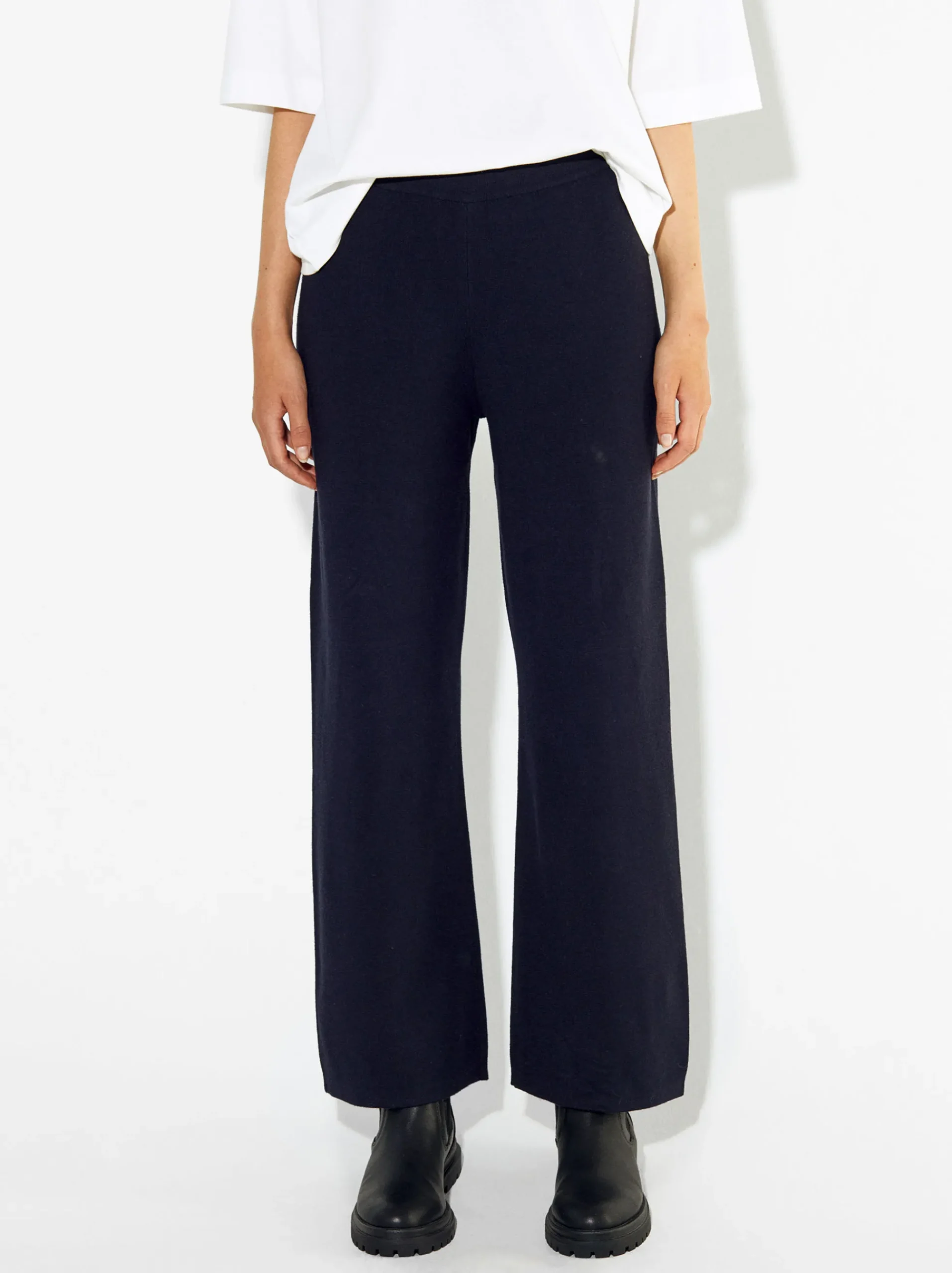 PARFOIS Lange Halsketten>Strickhose Mit Elastischer Taille Marineblau