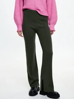 PARFOIS Basics|Strick>Strickhose Mit Elastischer Taille Gr&uuml;n