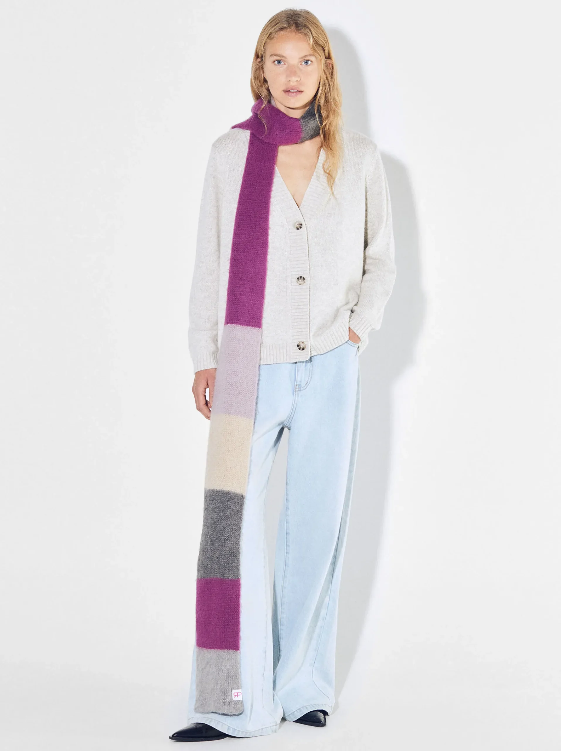 PARFOIS Lange Halsketten>Strickjacke Mit Knöpfen Beige