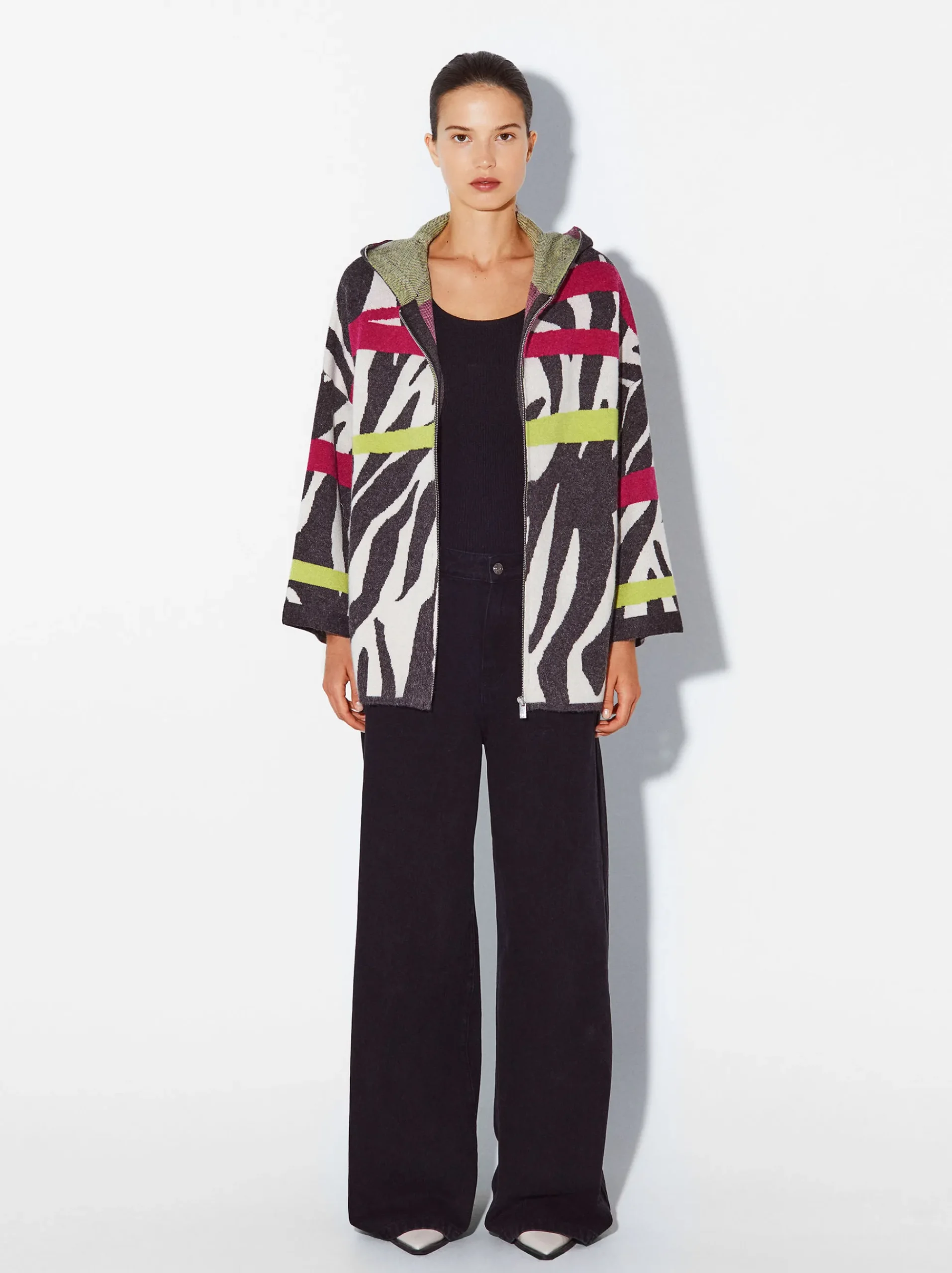 PARFOIS Hosen>Strickjacke Mit Print Mehrfarbig