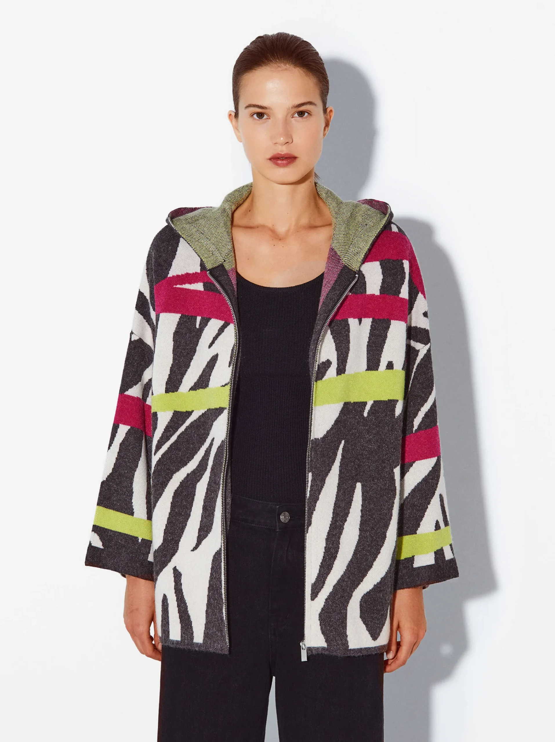 PARFOIS Hosen>Strickjacke Mit Print Mehrfarbig