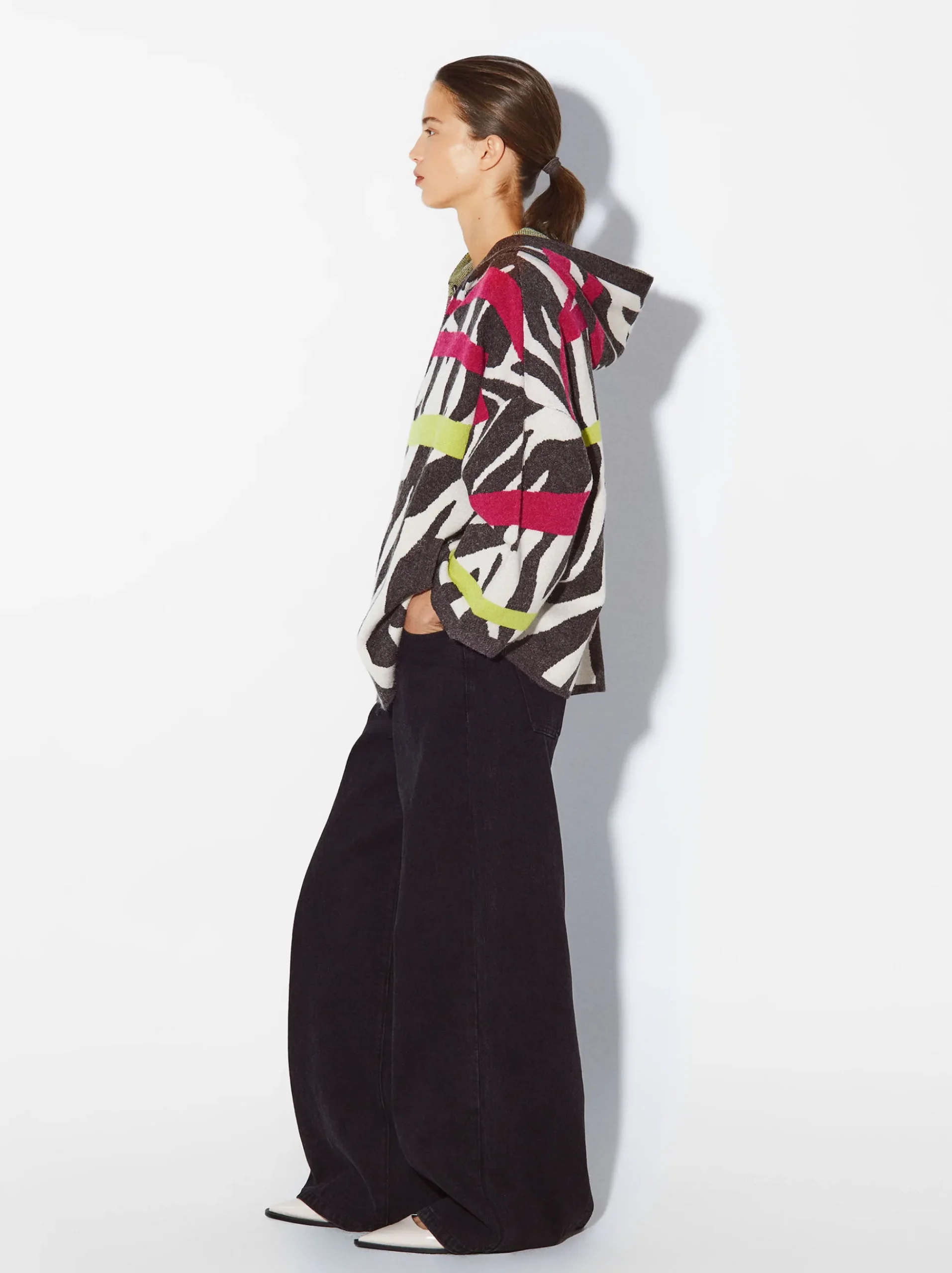 PARFOIS Hosen>Strickjacke Mit Print Mehrfarbig