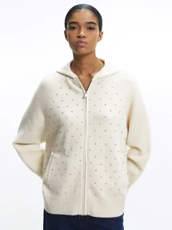 PARFOIS Kleider>Strickjacke Mit Strasssteinen Ekr&uuml;