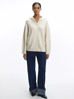 PARFOIS Kleider>Strickjacke Mit Strasssteinen Ekr&uuml;