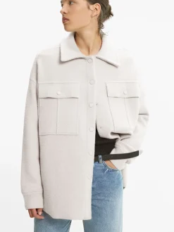 PARFOIS Lange Halsketten>Strickmantel Mit Kn&ouml;pfen Beige