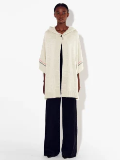 PARFOIS Kleider>Strickponcho Mit Kapuze Beige