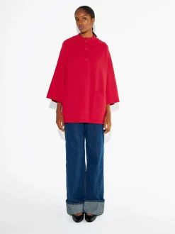 PARFOIS Chokers>Strickponcho Mit Rundhalsausschnitt Rot