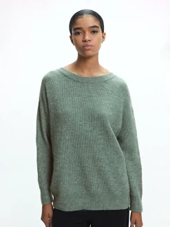 PARFOIS Lange Halsketten>Strickpullover Gr&uuml;n