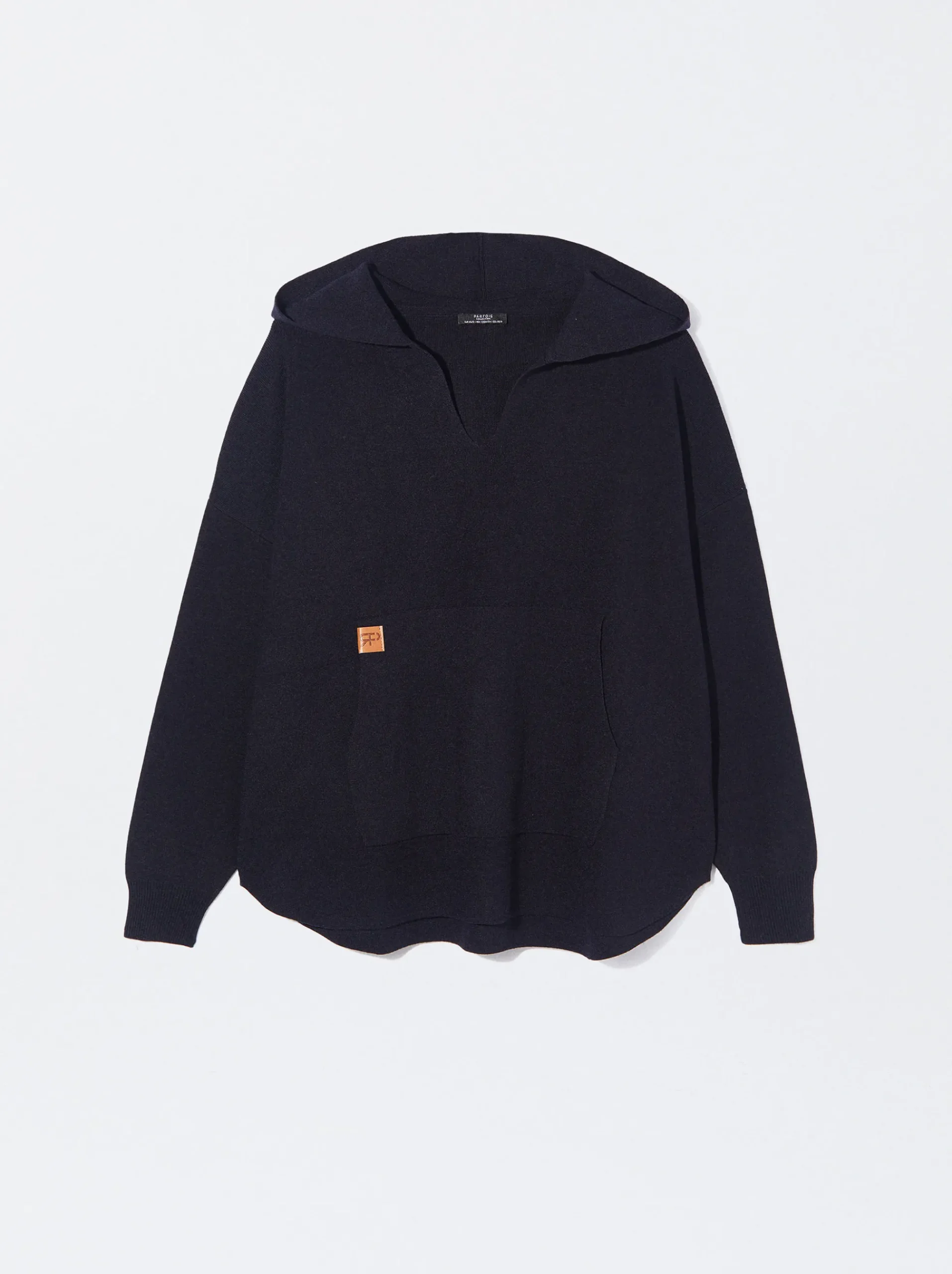 PARFOIS Lange Halsketten>Strickpullover Mit Kapuzen Marineblau