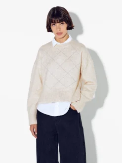 PARFOIS Kleider>Strickpullover Mit Kristallen Beige