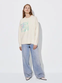 PARFOIS Tops und Shirts>Strickpullover Mit Pailletten Mehrfarbig