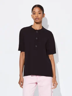 PARFOIS Tops und Shirts>Strickpullover Mit Rundausschnitt Schwarz