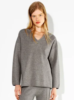 PARFOIS Lange Halsketten>Strickpullover Mit V-Ausschnitt Braun