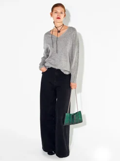 PARFOIS Strick|Pullover Und Jacke>Strickpullover Mit V-Ausschnitt Grau