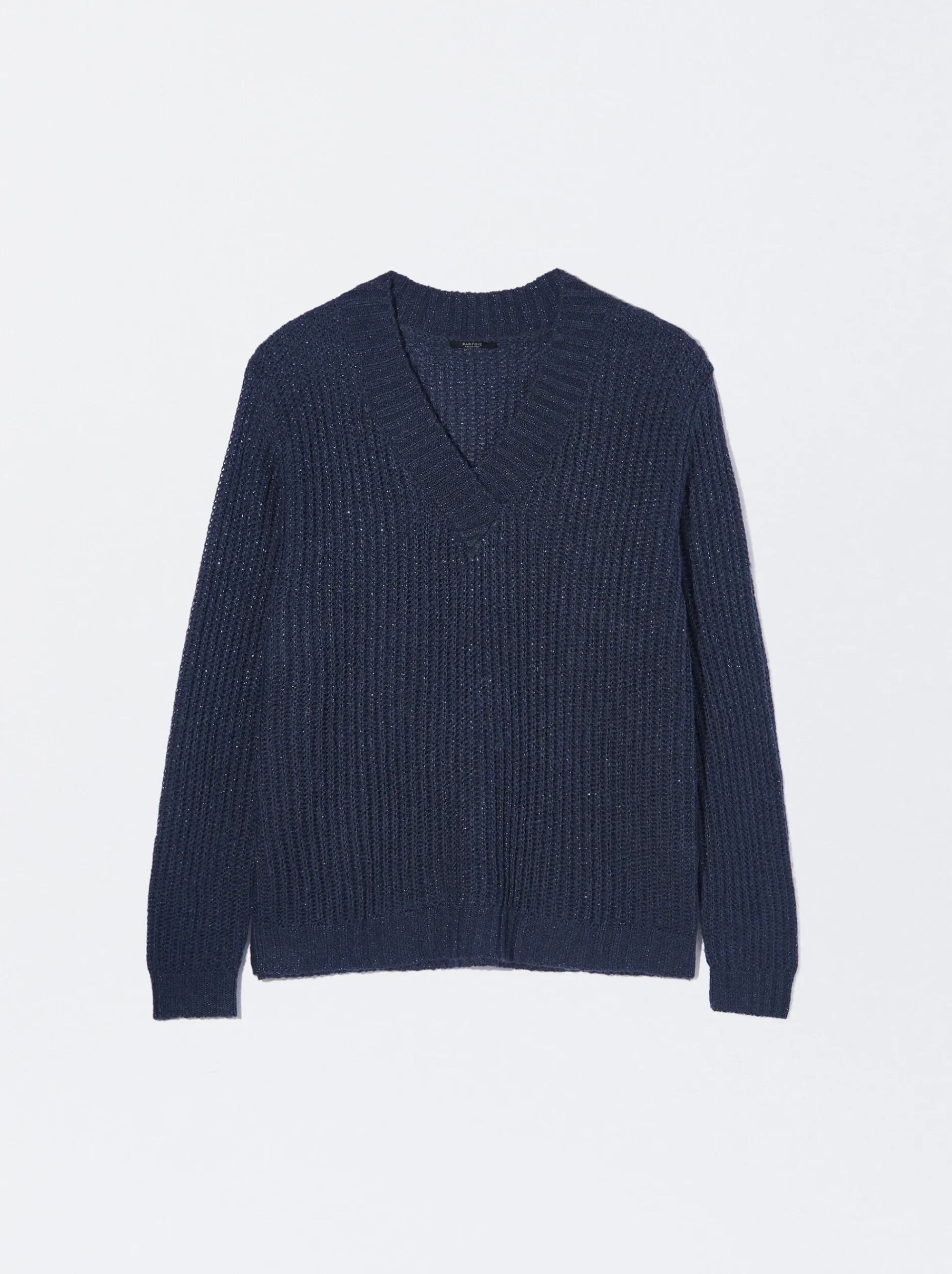PARFOIS Lange Halsketten>Strickpullover Mit Wolle Blau